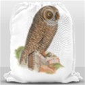 Bird Owl Animal Vintage Isolated Drawstring Bag (Large) View2