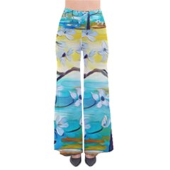 Oil Painting Tree Flower So Vintage Palazzo Pants by Sapixe