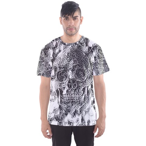 Ghost Gear   Death Sketch   Men s Sports Mesh Tee by GhostGear