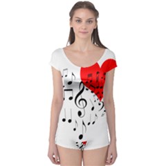 Singing Heart Boyleg Leotard  by FunnyCow