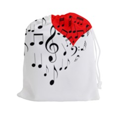 Singing Heart Drawstring Pouches (xxl) by FunnyCow