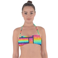 Background Colorful Abstract Halter Bandeau Bikini Top by Nexatart