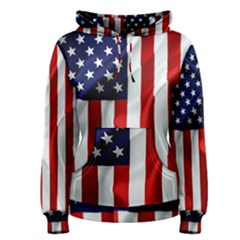 American Usa Flag Vertical Women s Pullover Hoodie by FunnyCow