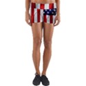 American Usa Flag Vertical Yoga Shorts View1