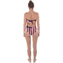 American Usa Flag Vertical Tie Back One Piece Swimsuit View2