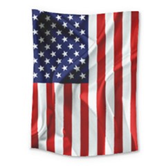 American Usa Flag Vertical Medium Tapestry by FunnyCow