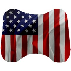 American Usa Flag Vertical Head Support Cushion by FunnyCow