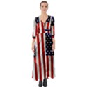 American Usa Flag Vertical Button Up Boho Maxi Dress View1