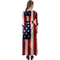 American Usa Flag Vertical Button Up Boho Maxi Dress View2