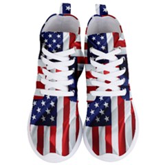 American Usa Flag Vertical Women s Lightweight High Top Sneakers by FunnyCow