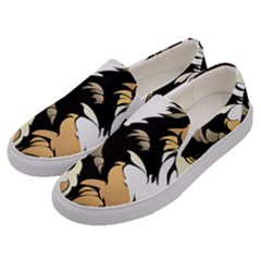 Dog Sitting Pet Collie Animal Men s Canvas Slip Ons by Sapixe