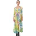 Abstract Pattern Color Art Texture Button Up Boho Maxi Dress View1