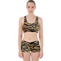 Golden vector embossed golden black zebra stripes Work It Out Gym Set View1