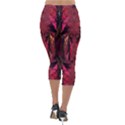 Gorgeous burgundy Native watercolors by kiekie strickland Lightweight Velour Capri Leggings  View2