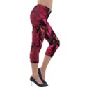 Gorgeous burgundy Native watercolors by kiekie strickland Lightweight Velour Capri Leggings  View4