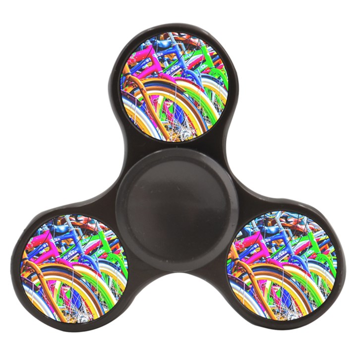 Colorful Bicycles In A Row Finger Spinner