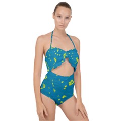 Starry Sky Scallop Top Cut Out Swimsuit by arash1