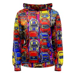 Colorful Toy Racing Cars Women s Pullover Hoodie by FunnyCow