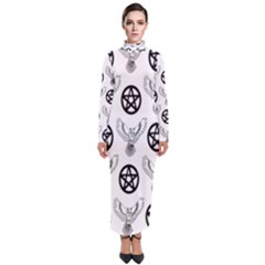 Owls And Pentacles Turtleneck Maxi Dress by IIPhotographyAndDesigns