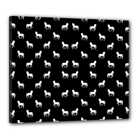 Silhouette Graphic Horses Pattern 7200 Canvas 24  X 20  by dflcprints