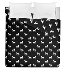 Silhouette Graphic Horses Pattern 7200 Duvet Cover Double Side (queen Size) by dflcprints