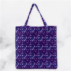 Hearts Butterflies Blue Grocery Tote Bag by snowwhitegirl