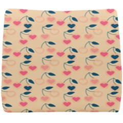 Heart Cherries Cream Seat Cushion by snowwhitegirl