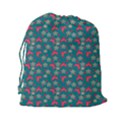 Teal Hats Drawstring Pouches (XXL) View2