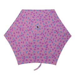 Pink Star Blue Hats Mini Folding Umbrellas by snowwhitegirl