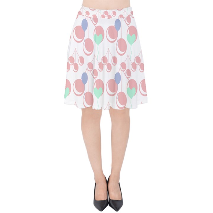 Bubblegum Cherry White Velvet High Waist Skirt