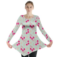 Bubblegum Cherry Long Sleeve Tunic  by snowwhitegirl