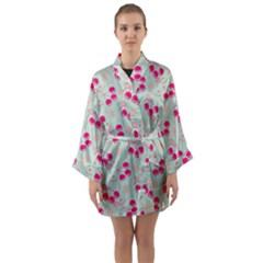 Bubblegum Cherry Long Sleeve Kimono Robe by snowwhitegirl