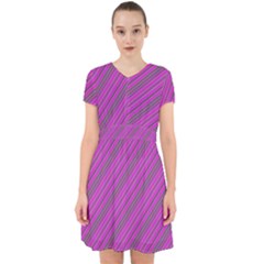 Pink Violet Diagonal Lines Adorable In Chiffon Dress by snowwhitegirl