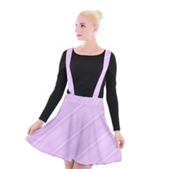 Lilac Diagonal Lines Suspender Skater Skirt by snowwhitegirl