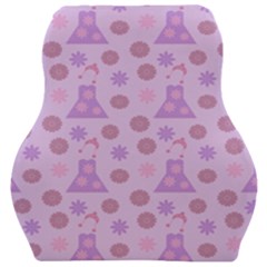 Violet Pink Flower Dress Car Seat Velour Cushion  by snowwhitegirl