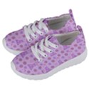 Violet Pink Flower Dress Kids  Lightweight Sports Shoes View2