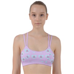 Pink Cupcake Line Them Up Sports Bra by snowwhitegirl