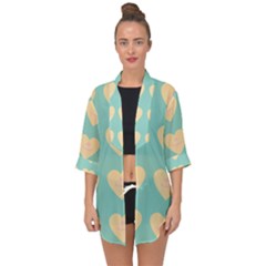 Teal Cupcakes Open Front Chiffon Kimono by snowwhitegirl