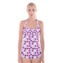 Pink Donuts Boyleg Halter Swimsuit  View1