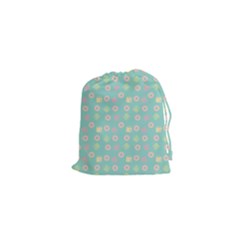 Teal Donuts And Milk Drawstring Pouches (xs)  by snowwhitegirl