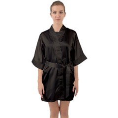 Dark Brown Quarter Sleeve Kimono Robe by snowwhitegirl