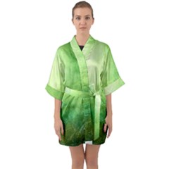 Galaxy Green Quarter Sleeve Kimono Robe by snowwhitegirl