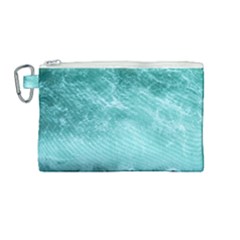 Green Ocean Splash Canvas Cosmetic Bag (medium) by snowwhitegirl