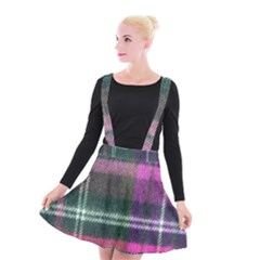 Pink Plaid Flannel Suspender Skater Skirt by snowwhitegirl