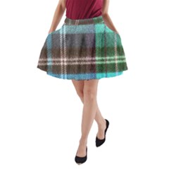 Blue Plaid Flannel A-line Pocket Skirt by snowwhitegirl