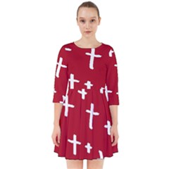 Red White Cross Smock Dress by snowwhitegirl