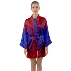 Red Music Blue Moon Long Sleeve Kimono Robe by snowwhitegirl