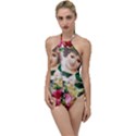 Little Girl Victorian Collage Go with the Flow One Piece Swimsuit View1