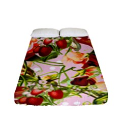 Fruit Blossom Pink Fitted Sheet (full/ Double Size) by snowwhitegirl