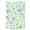 Green Vintage Flowers Large Tapestry View1